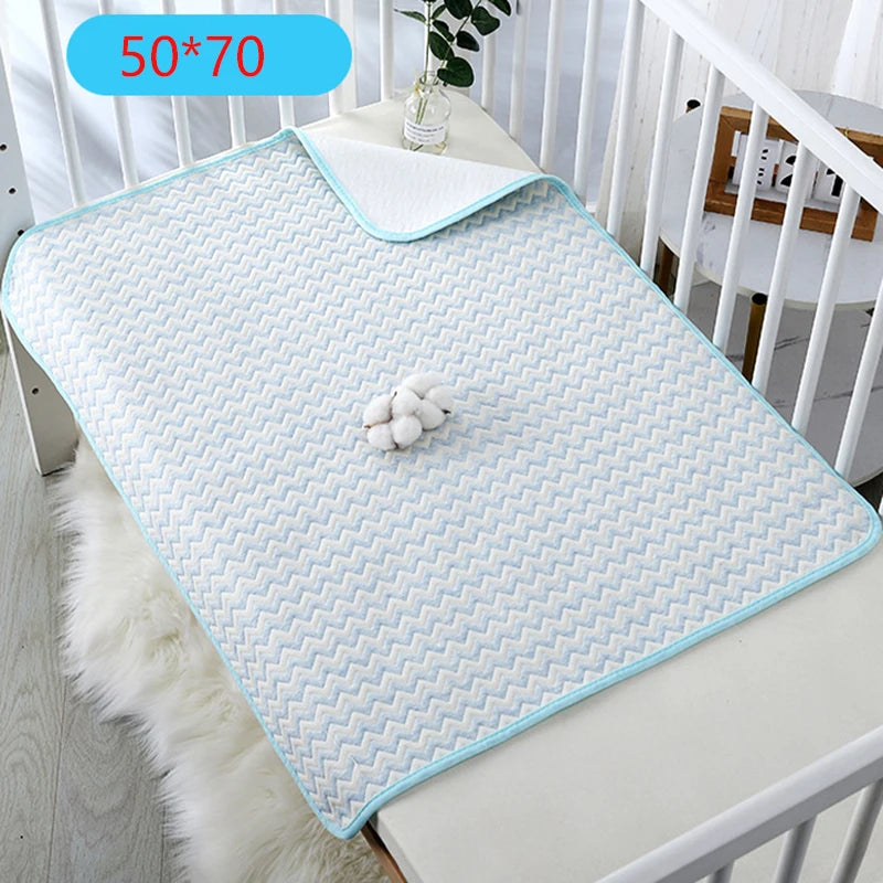 Baby Diaper Changing Mat Infant Cotton Reusable Diaper Pad Waterproof Crib Sheet Washable Newborn Bed Cover Urine Nappy Mattress