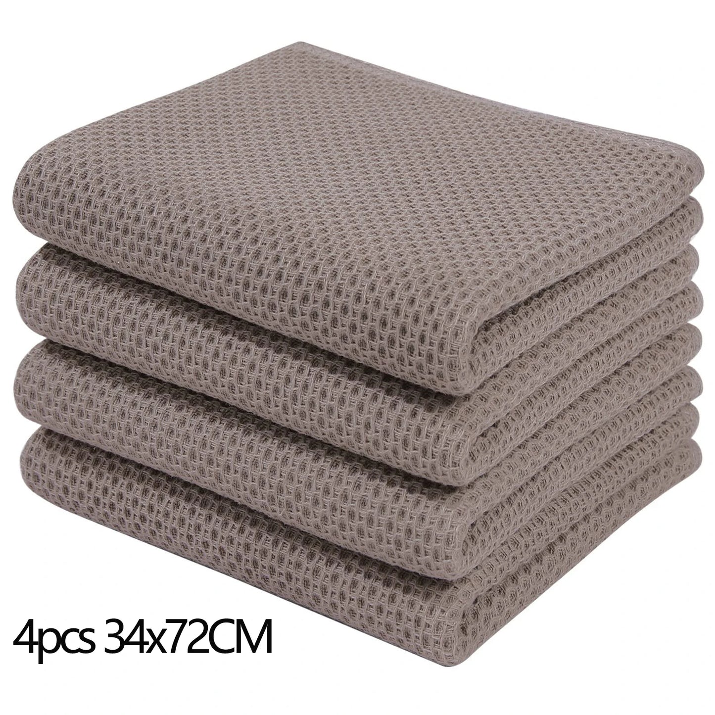 Olanly Kitchen Towel 100% Cotton Dishcloth Waffle Weave Kitchen Cloth Super Absorbent Quick Drying Wash Cloth Home Cleaing Towel
