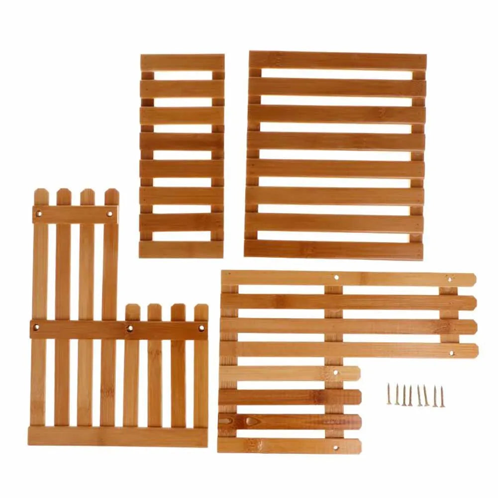 2 Tier Decorative Tabletop Wood Plant Stand Display Shelf For Home Office Tidy Storage Organiser
