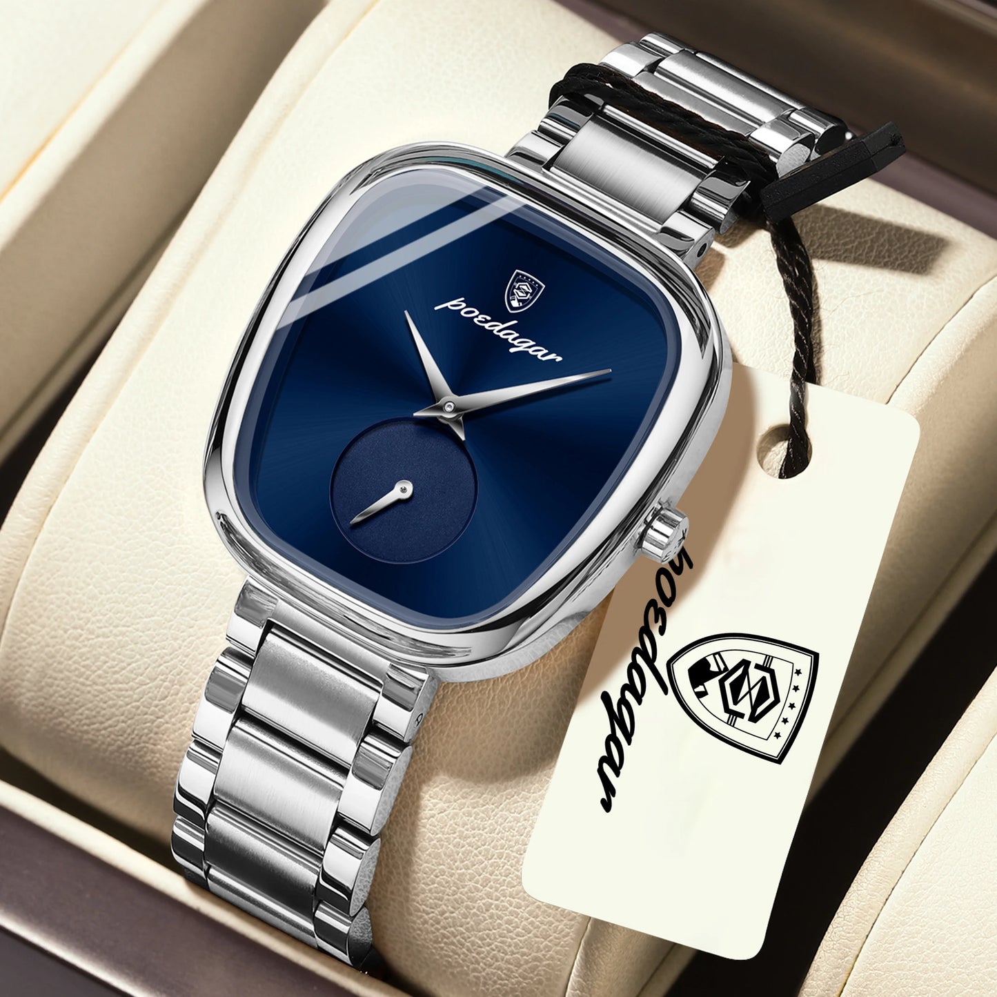 POEDAGAR Fashion Watch For Woman Waterproof Stainless Steel Quartz Couple Watches High Quality Ladies Wristwatch Girlfriend Gift
