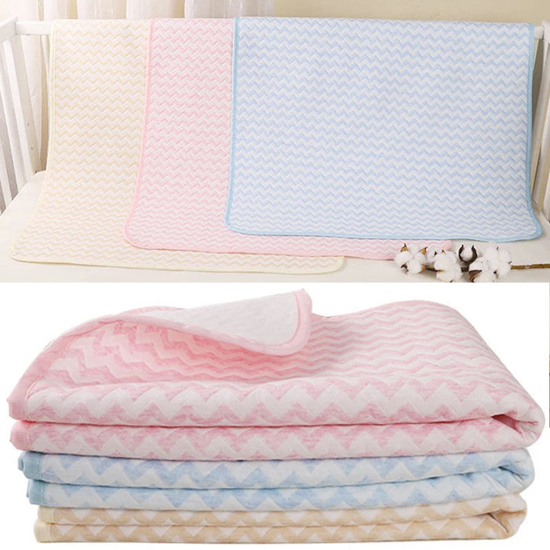 Baby Diaper Changing Mat Infant Cotton Reusable Diaper Pad Waterproof Crib Sheet Washable Newborn Bed Cover Urine Nappy Mattress