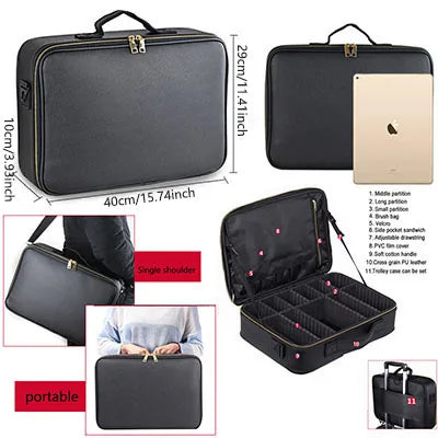 Professional Travel Makeup Cosmetic Bag