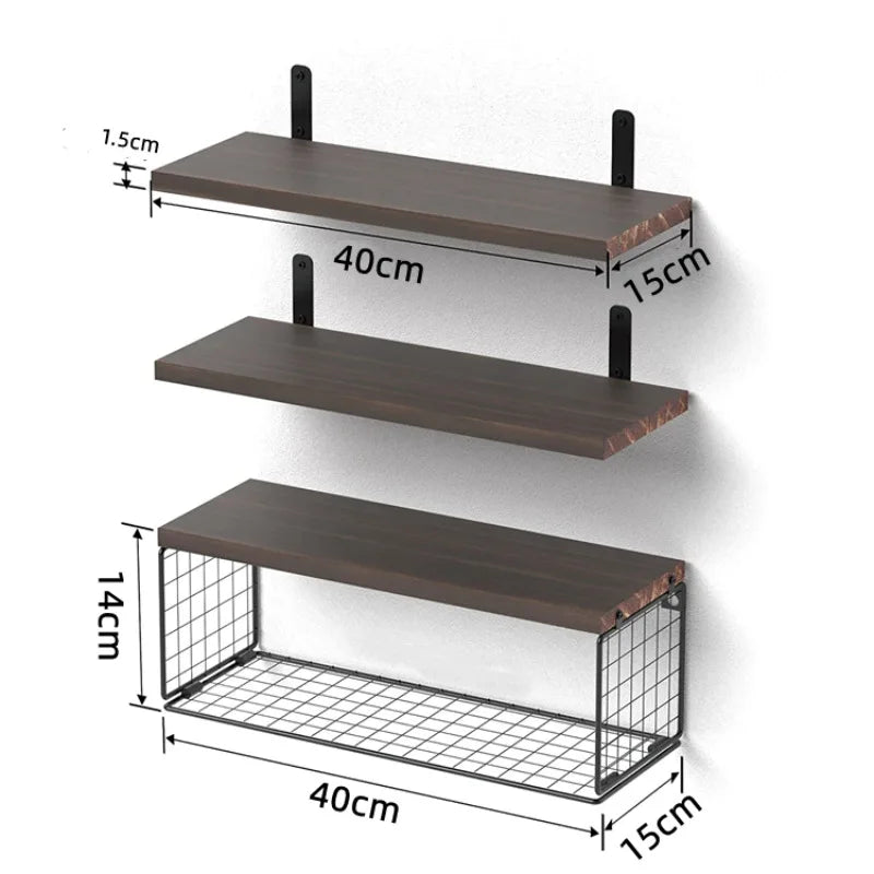 Bath Wall Towel Storage Holder Set Above Toilet, Rolled Towel Shelf Organiser for Small Bathroom Black Wood Vertical Towel Rack