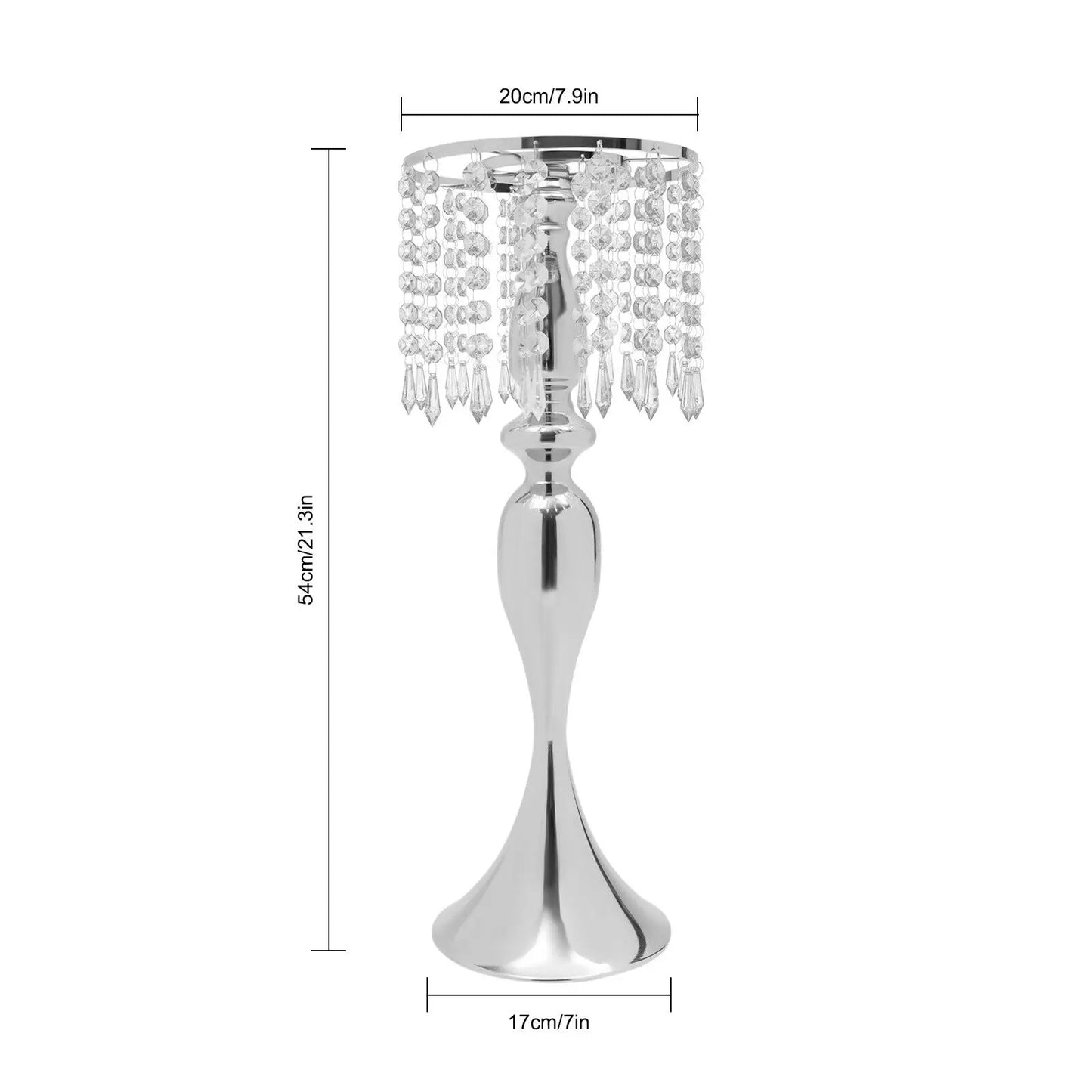 10PCS Tabletop Crystal Wedding Flower Vase Decoration For Banquet Party Wedding