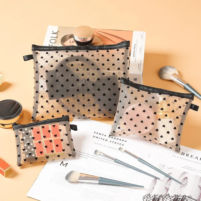 Mesh Cosmetic Travel Storage Makeup Bag Organiser