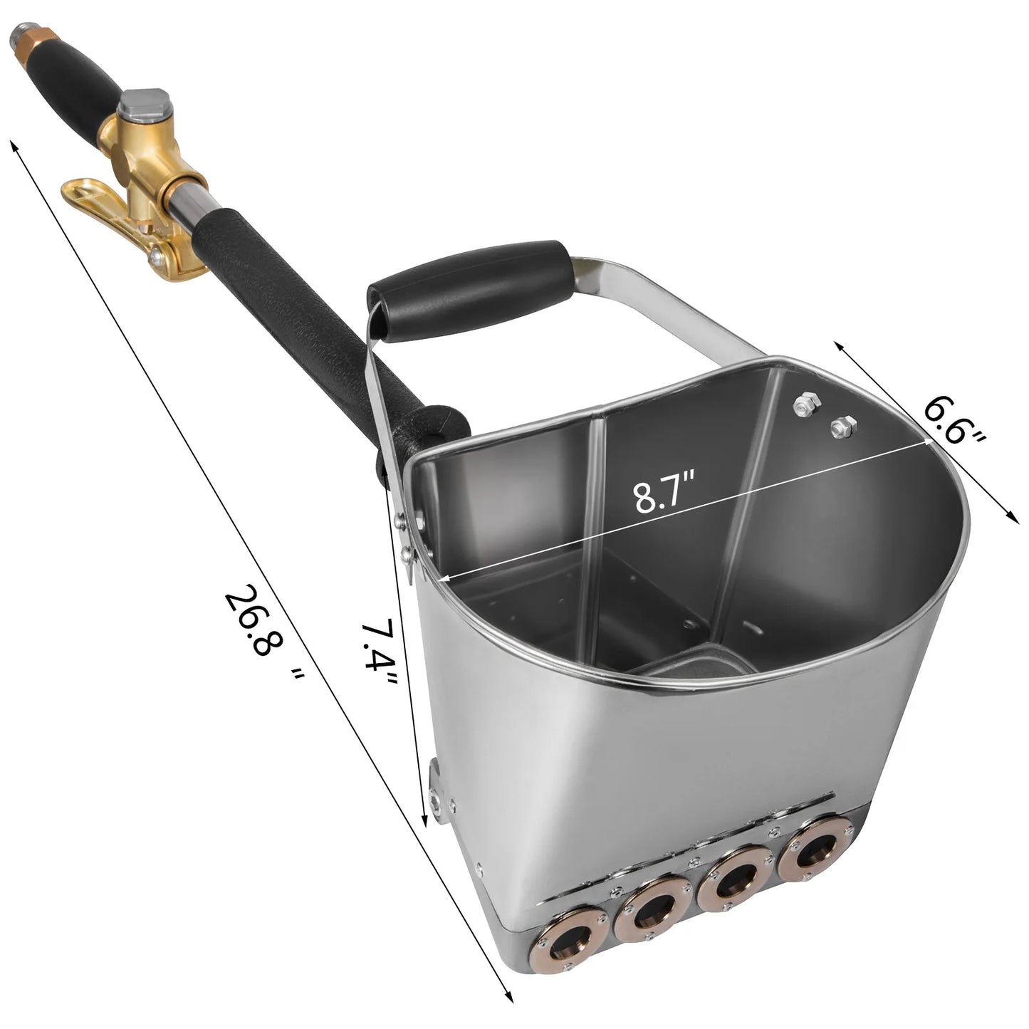 Vevor Spray Gun for Painting Walls Ceilings Cement Mortar Sprayer Plaster Hopper Gun With 4 Jet Hopper Ladle Construction Tool
