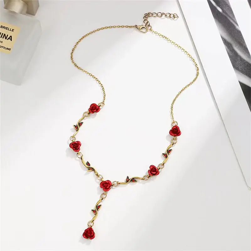 Rose Flower Bracelet Set