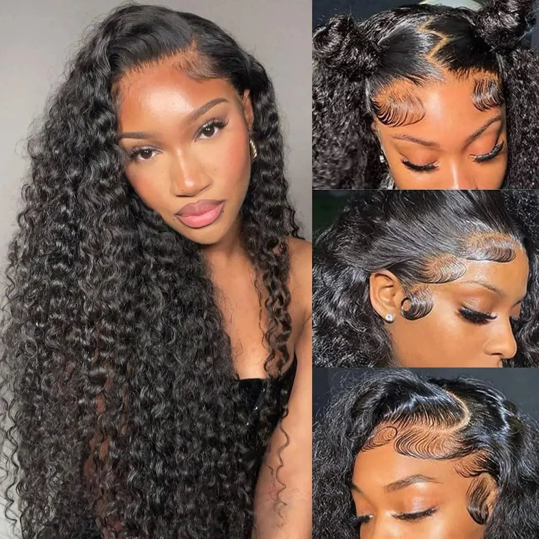 Nneka Deep Wave Frontal Wig 13x6 Hd Lace Water Wave Human Hair Wig Curly Wigs 13x4 Lace Front Wig Human Hair Brazilian Hair