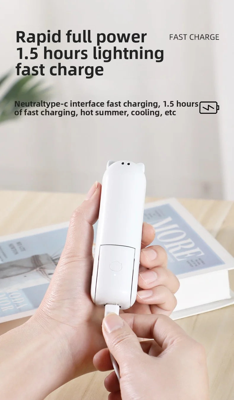 Portable 3 Speed Foldable Mini Handheld Fan USB Rechargeable