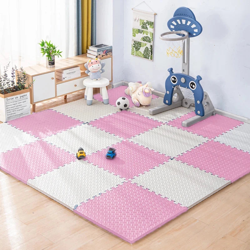 Baby Soft Puzzle Foam Play Mat Tiles Kids Carpet Home Workout Floor Padding for Children Bedroom Living Room Daily Use