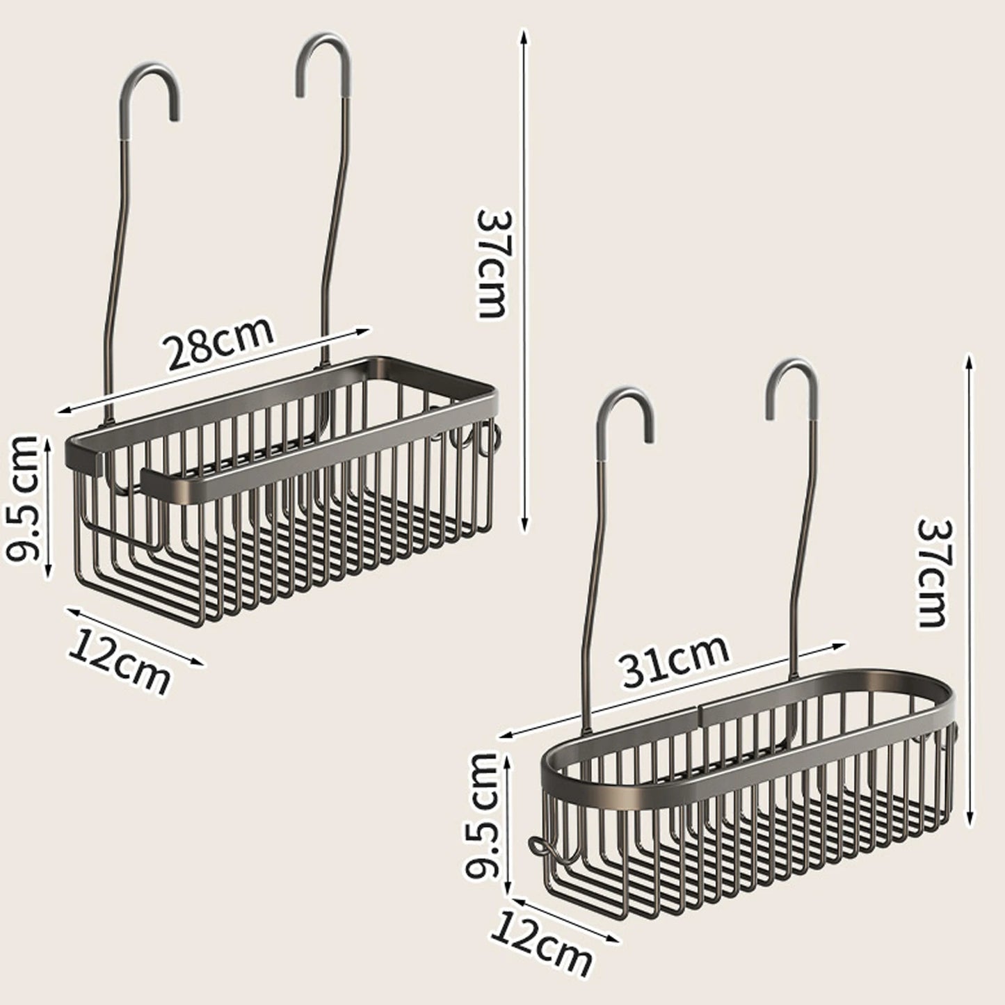 Convenient Toilet Shower Rack with No Drilling Installation Bathroom Storage Basket for Shower Room and Bath Products