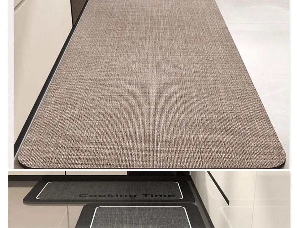Kitchen Rug Super Absorbent Kitchen Mat for Floor Non-slip Rugs Bathroom Mat Washable Kitchen Carpet