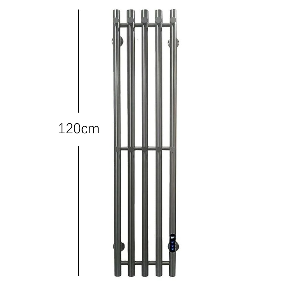 Bathroom Electric Towel Warmer Heated Towel Rack  Plug-in/Hardwired Towel Radiator 120CM 3/4 Bars Wall Mount Towel Dryer