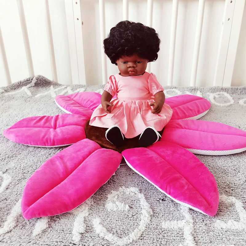 70cm Baby Blooming Bath Mat Flower Bathtub Newborn Foldable Four Petal Flower Shower Cushion Mat Baby Security Petal Seat Pad