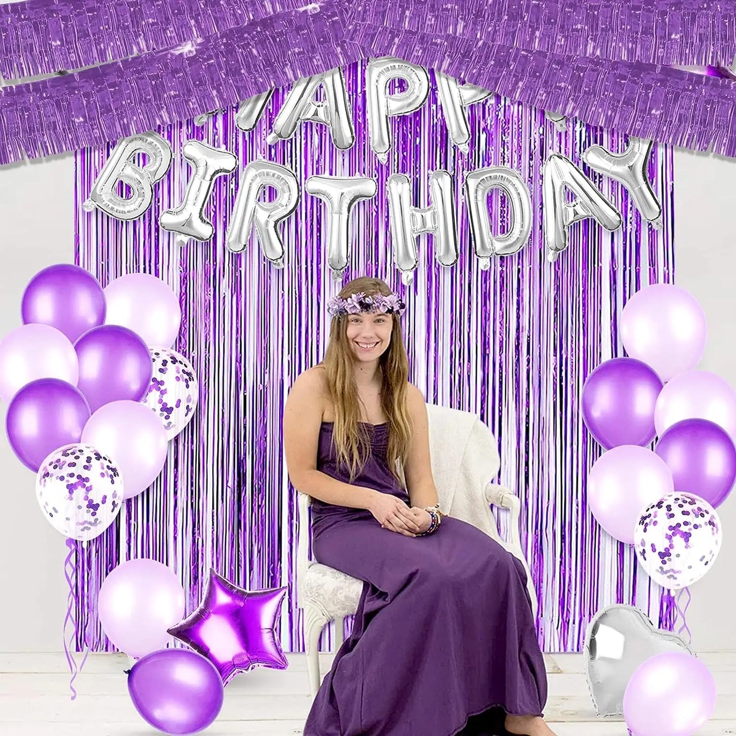 30x300CM Foil Fringe Garland – Streamer Curtain Banner for Wedding, Birthday, and Party Decorations