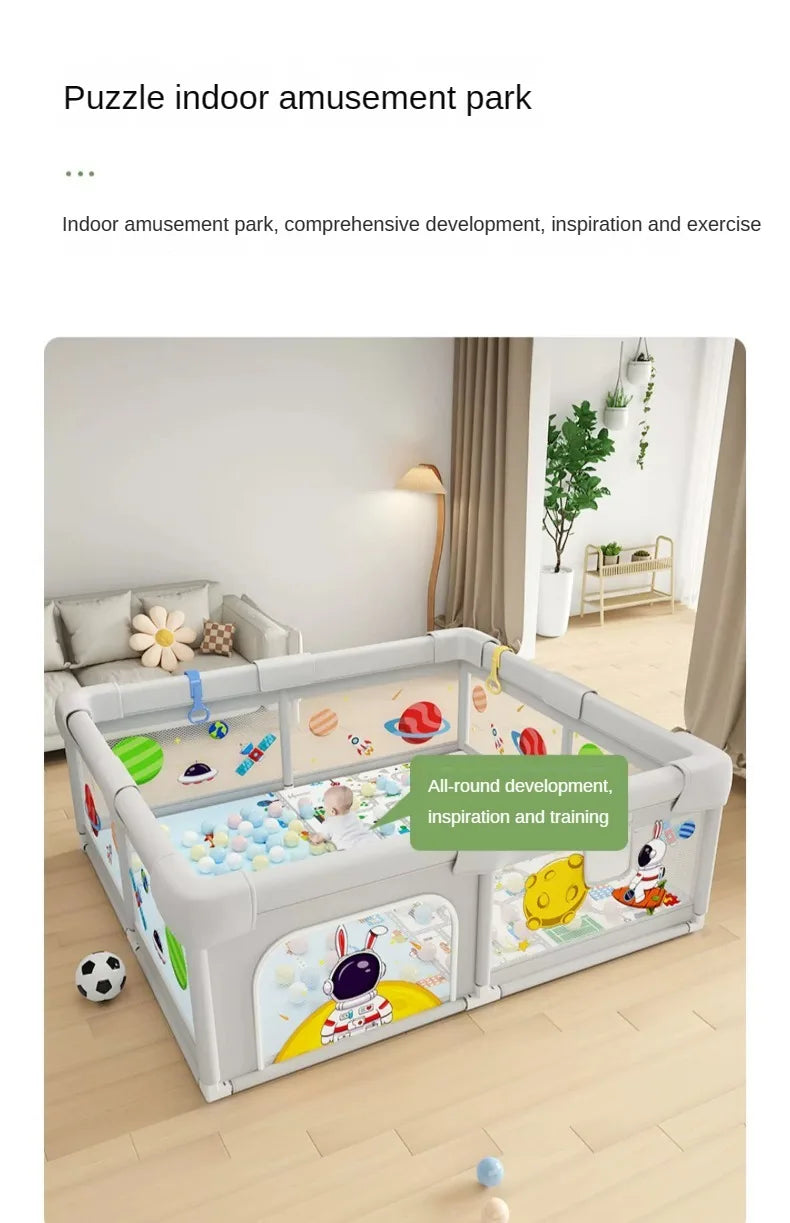Baby Play Playpen Washable Baby Guardrail Indoor Children's Household Crawling Protective Mat Sponge To Prevent Bumps