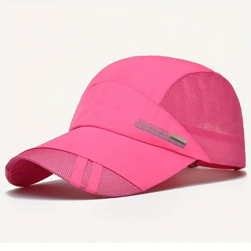 1pc Breathable Mesh Baseball Cap, Quick-Dry Polyester Sports Hat for Fishing Golf Sun Protection,  Breathable Fishing Golf Cap