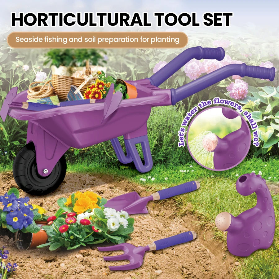 Gardening Tools Outdoor Toys Set Backyard Play Family Roles-Play Game Pretend Play Kids Toy for Boys Girls Children's Day Gifts