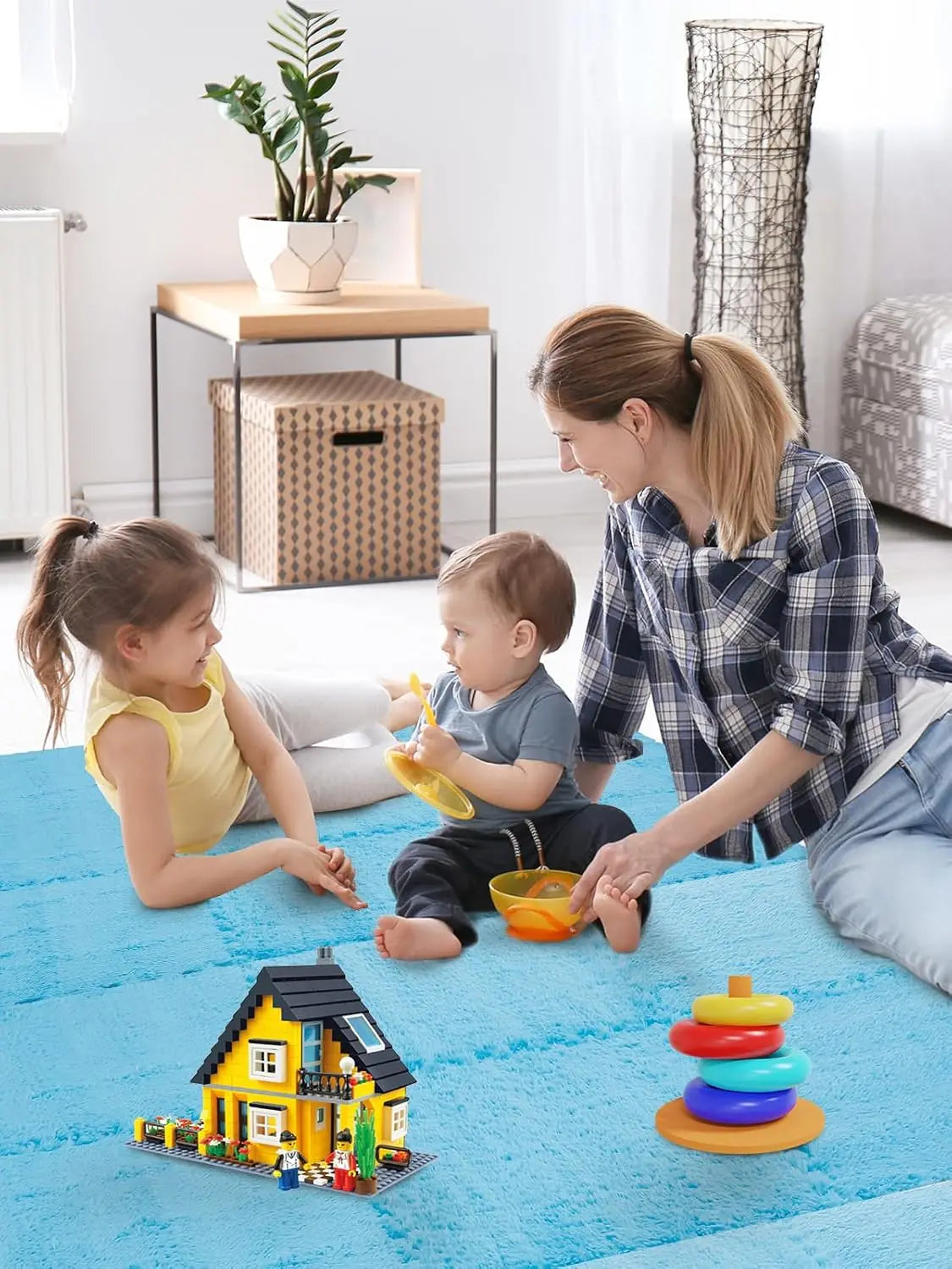 30X30X1cm Soft Plush Children's Mat Baby Toys Eva Foam Puzzle Carpet Warm Children Play Mats Interlocking Rugs Infant Carpet