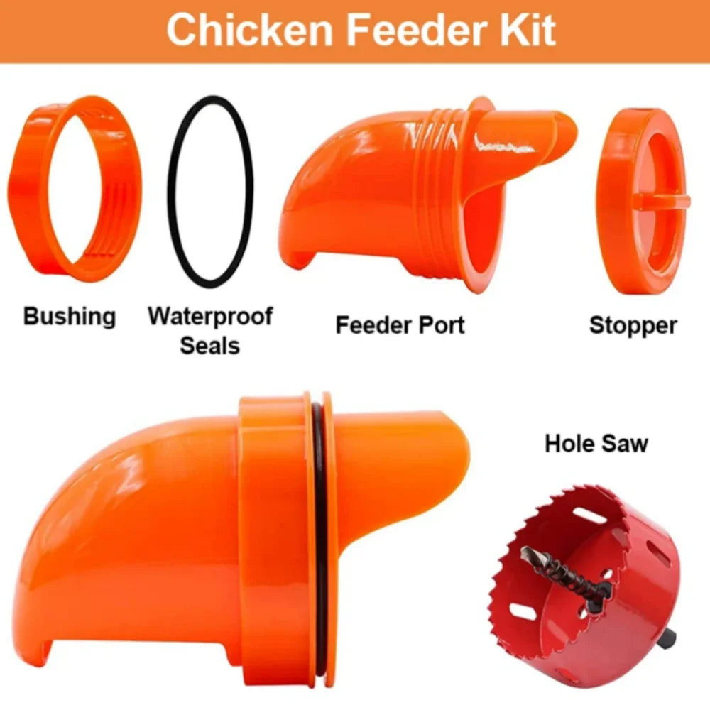 Automatic Poultry Waterer & Feeder – DIY Rainproof Feeding Kit for Chickens & Ducks