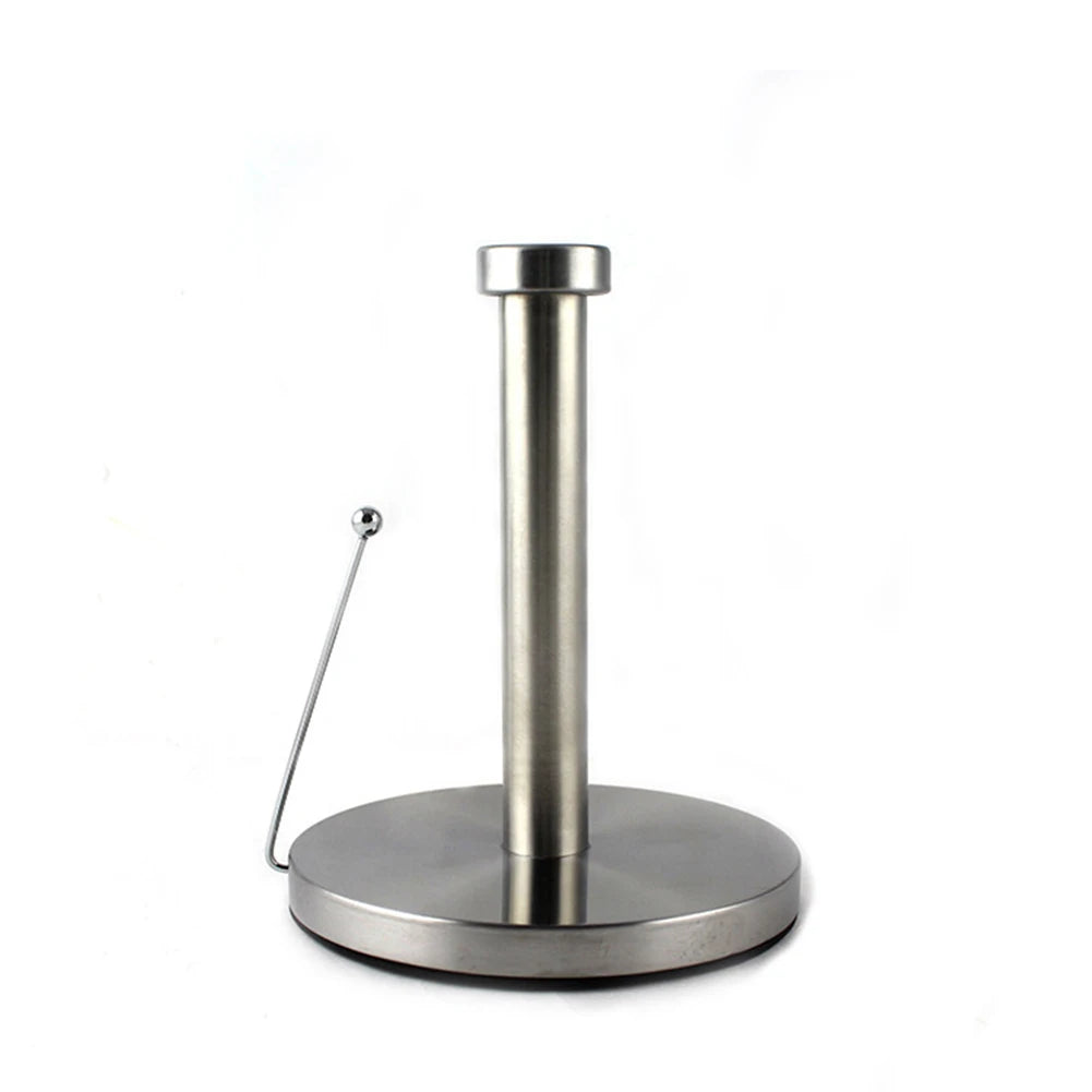 Stainless Steel Round Base Standing Tissue Roll Holder