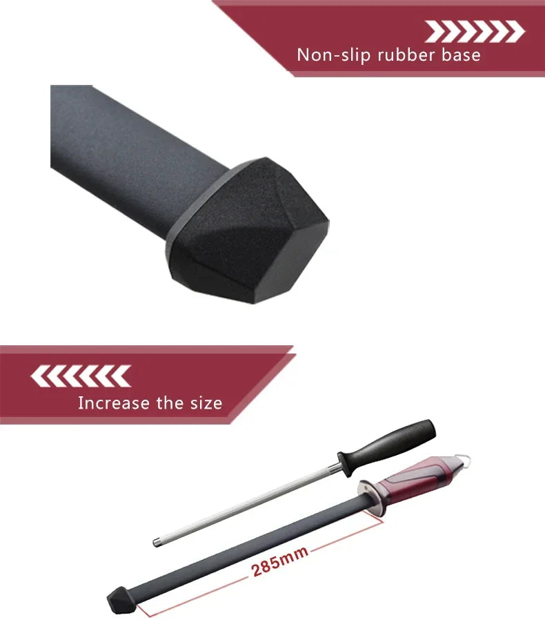 V-SAN Professional Kitchen Knife Sharpener Rod With Comfortable Handle Ceramic high-performance sharpening tool -TV1703 musats