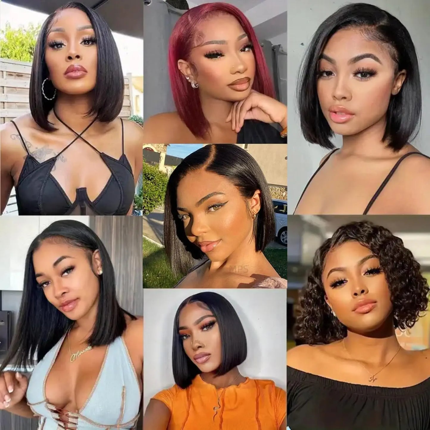 200 Density Short Bob Wig Straight Lace Front Wigs Human Hair 13x4 13x6 HD Lace Frontal Brazilian Wig 100% Human Hair For Women