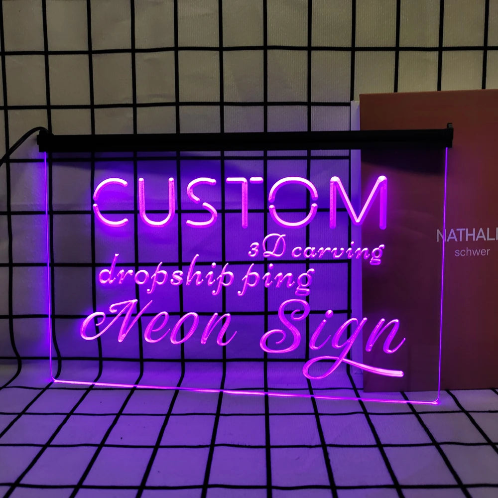 Custom LED 3D Carving Neon Sign