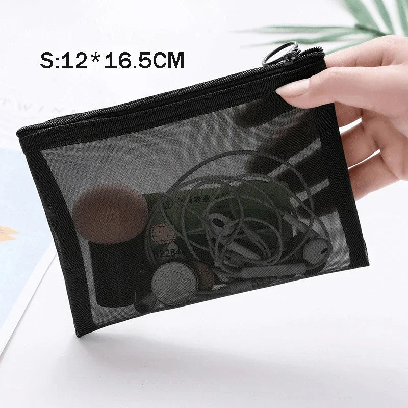 Mesh Cosmetic Travel Storage Makeup Bag Organiser