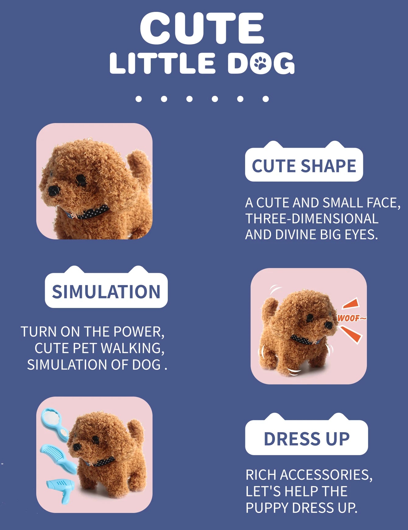 Plush Toy Puppy / Bunny Electronic Interactive Toys - Walking, Barking, Wagging Tail, Kids Toddler Companion Animals.