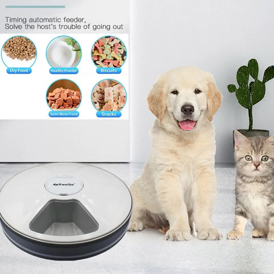 Automatic Pet Feeder with Timer & Voice Recorder – Portion Control Food Dispenser for Dogs & Cats