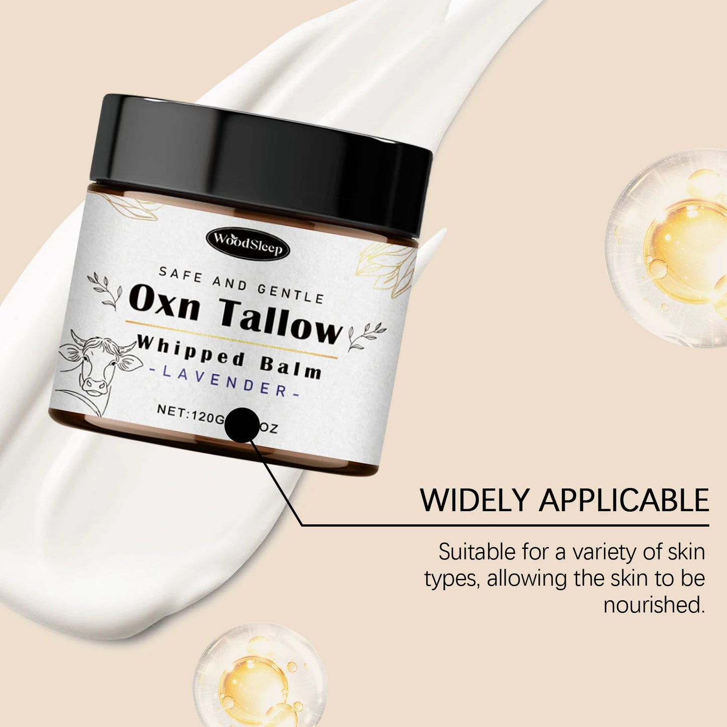 Beef Tallow Cream for Dry Damaged Skin