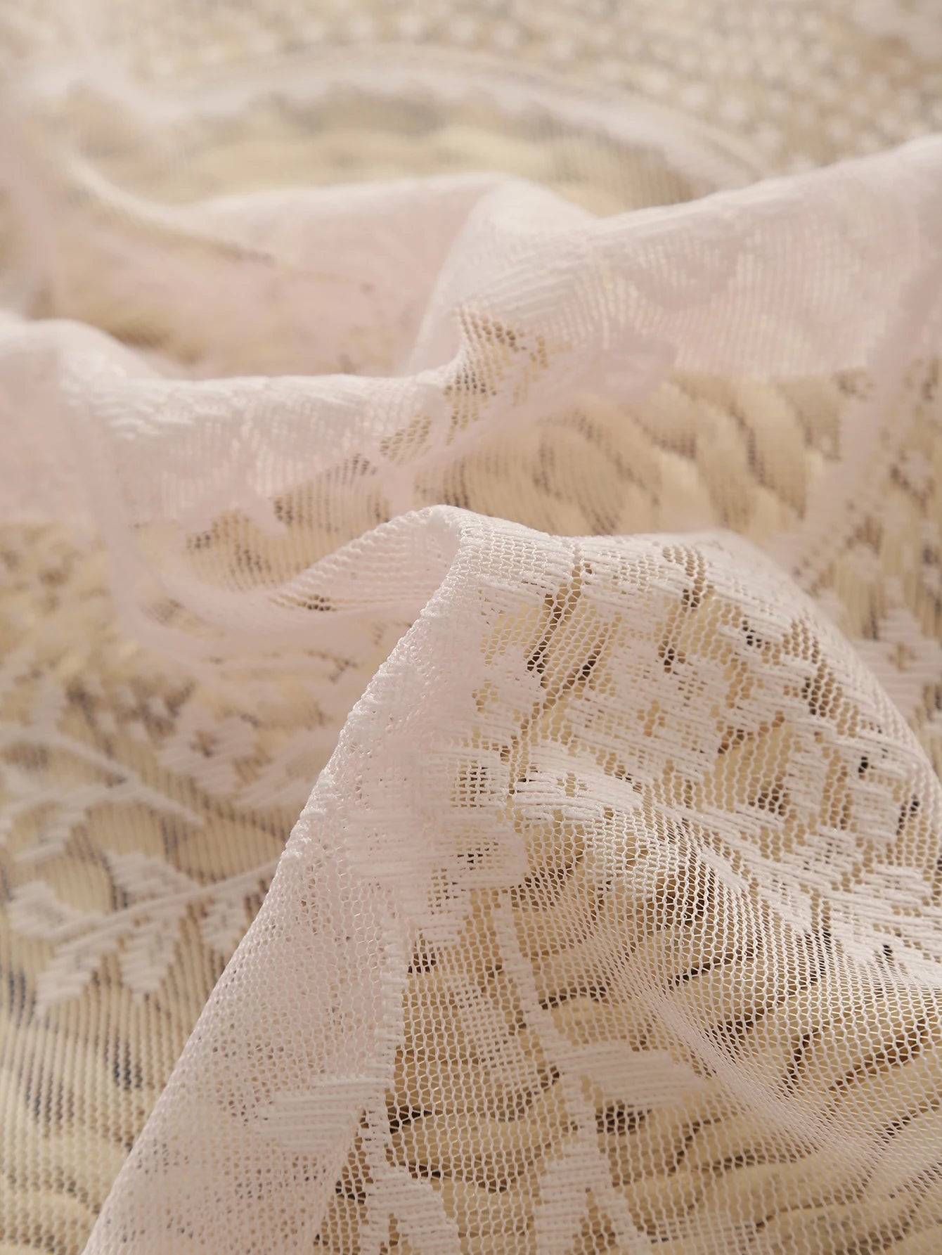 78" Pink Lace  Curtains