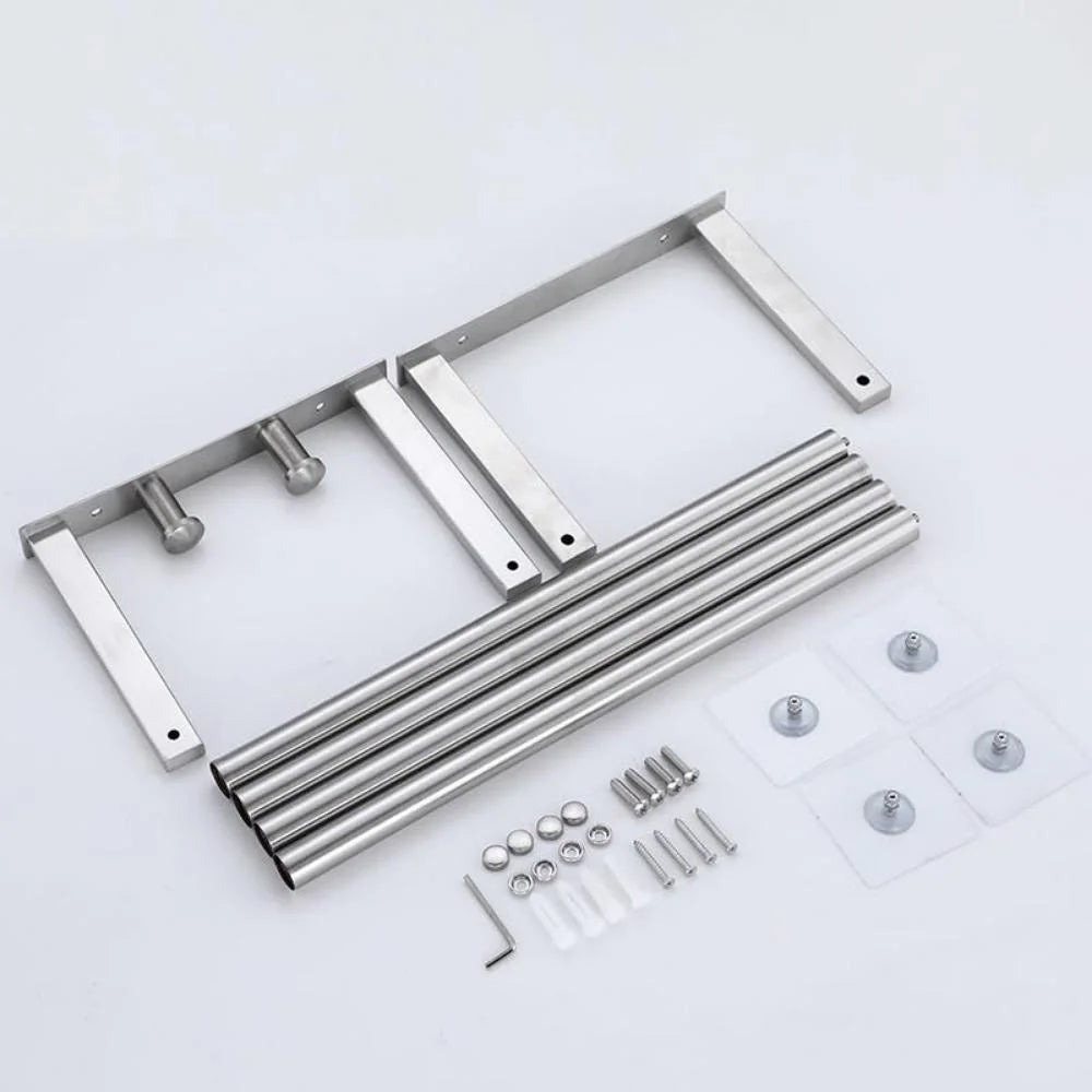 Bathroom Towel Rack for Rolled Towels Wall Mounted Towel Storage Rack for Bathroom Organisation Stainless Steel Towel Storage