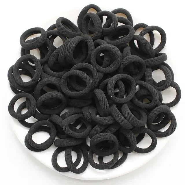 200Pc Colorful Nylon Elastic Hair Bands