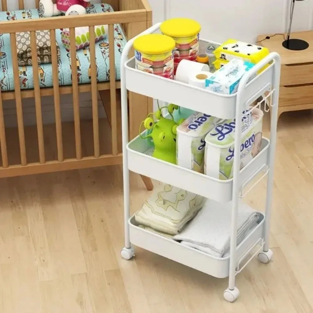 Mobile Kitchen Bookshelf Storage