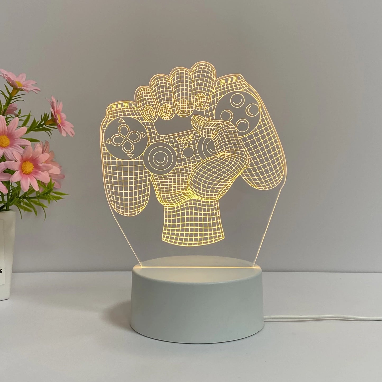 1pcs gamepad pattern atmosphere decorative lights, soft light with sleeping lights, holiday gifts for family and friends.