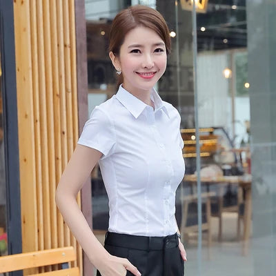 White Long Sleeve Shirt Blouse