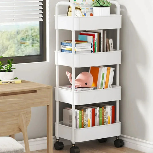 Mobile Kitchen Bookshelf Storage