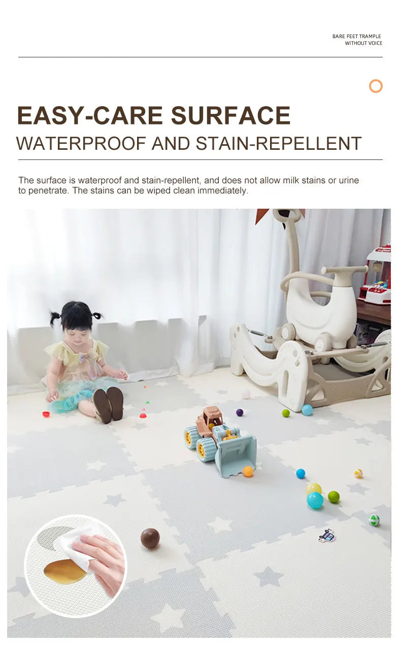 Baby Play Mat 60x60x2CM Activities Mat For Baby PE Foam Children's Puzzle Carpet In Children's Room Ins Wind Kids Pad 2CM Thick