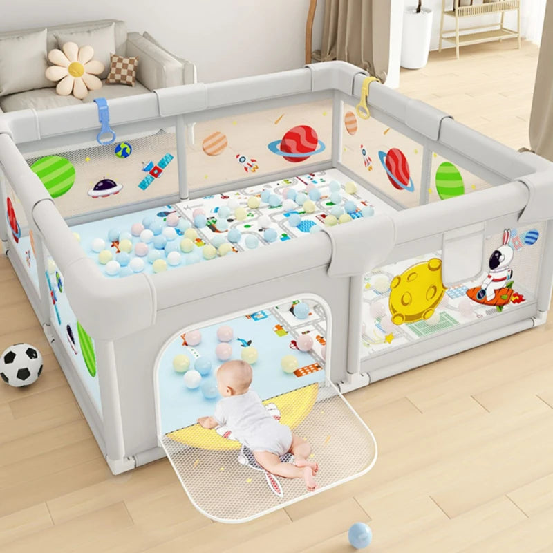 Baby Play Playpen Washable Baby Guardrail Indoor Children's Household Crawling Protective Mat Sponge To Prevent Bumps