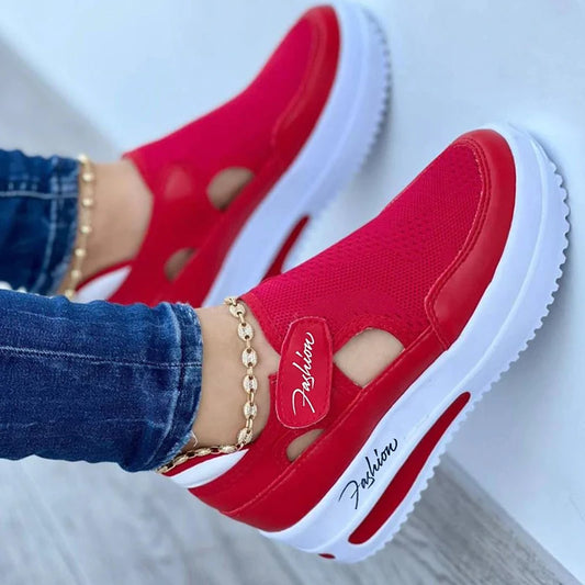 Red Canvas Tennis Shoes