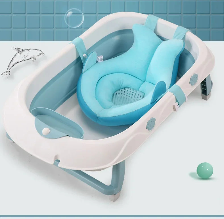 Baby Bath Seat Support Mat Shower Safety Tub Pad Newborn Bathtub Recliner Infant Anti-Slip Soft Comfort Body Cushion Baby Stuff