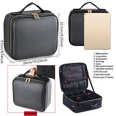 Professional Travel Makeup Cosmetic Bag