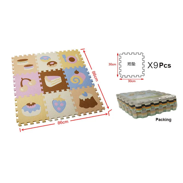 Baby Play Mat 30x30cm Kids EVA Foam Puzzle Carpet Interlocking Floor Tiles Educational Alphabet Numbers Activity Gam Floor Mats