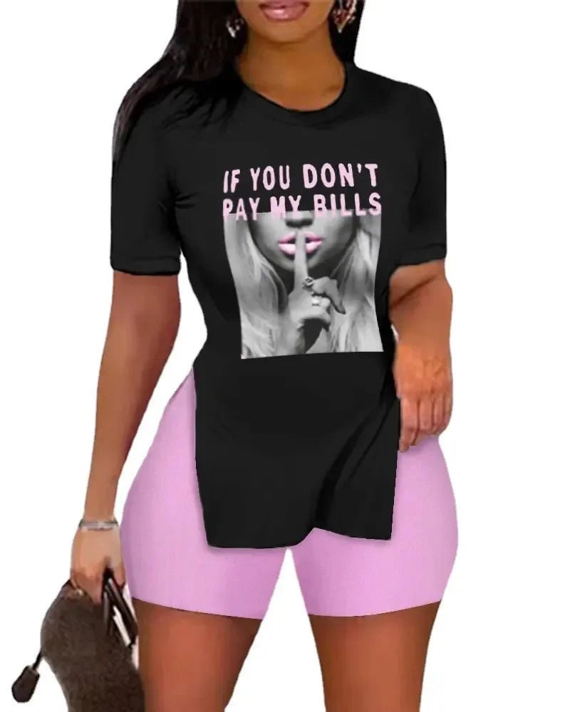 "Queen" Two Piece Shorts Set