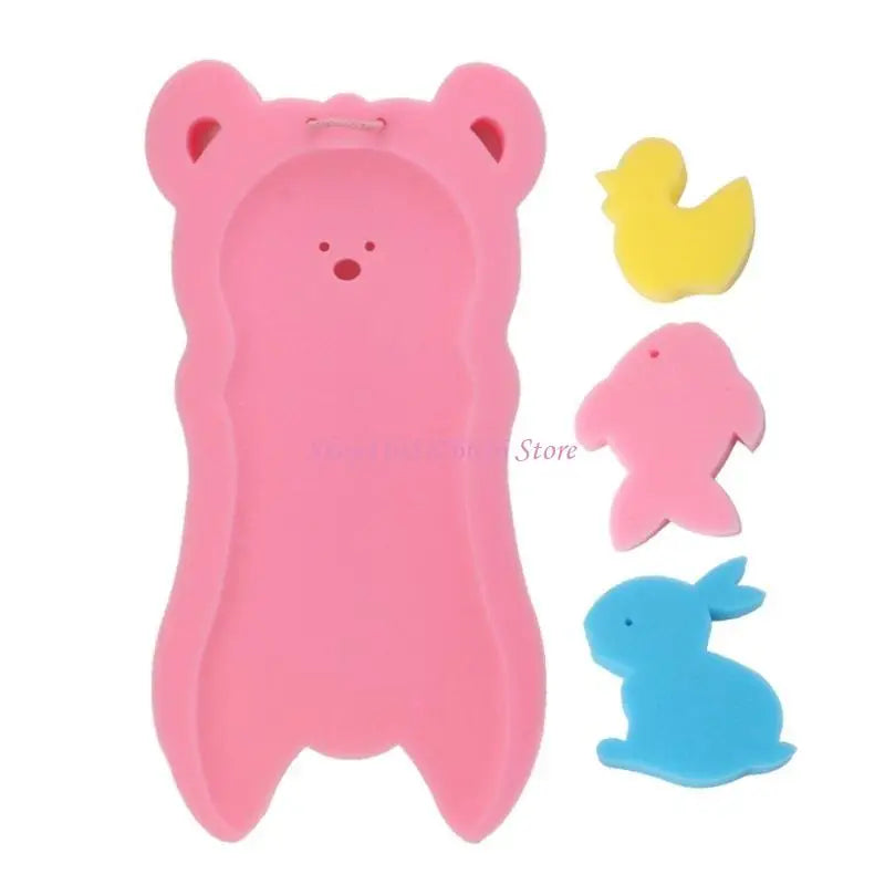 R6FD Portable Baby Bathtub Pad Bath Tub Shower Cushion Newborn Support for Seat Mat Anti-slip Baby Bath for Seat Floating Wat
