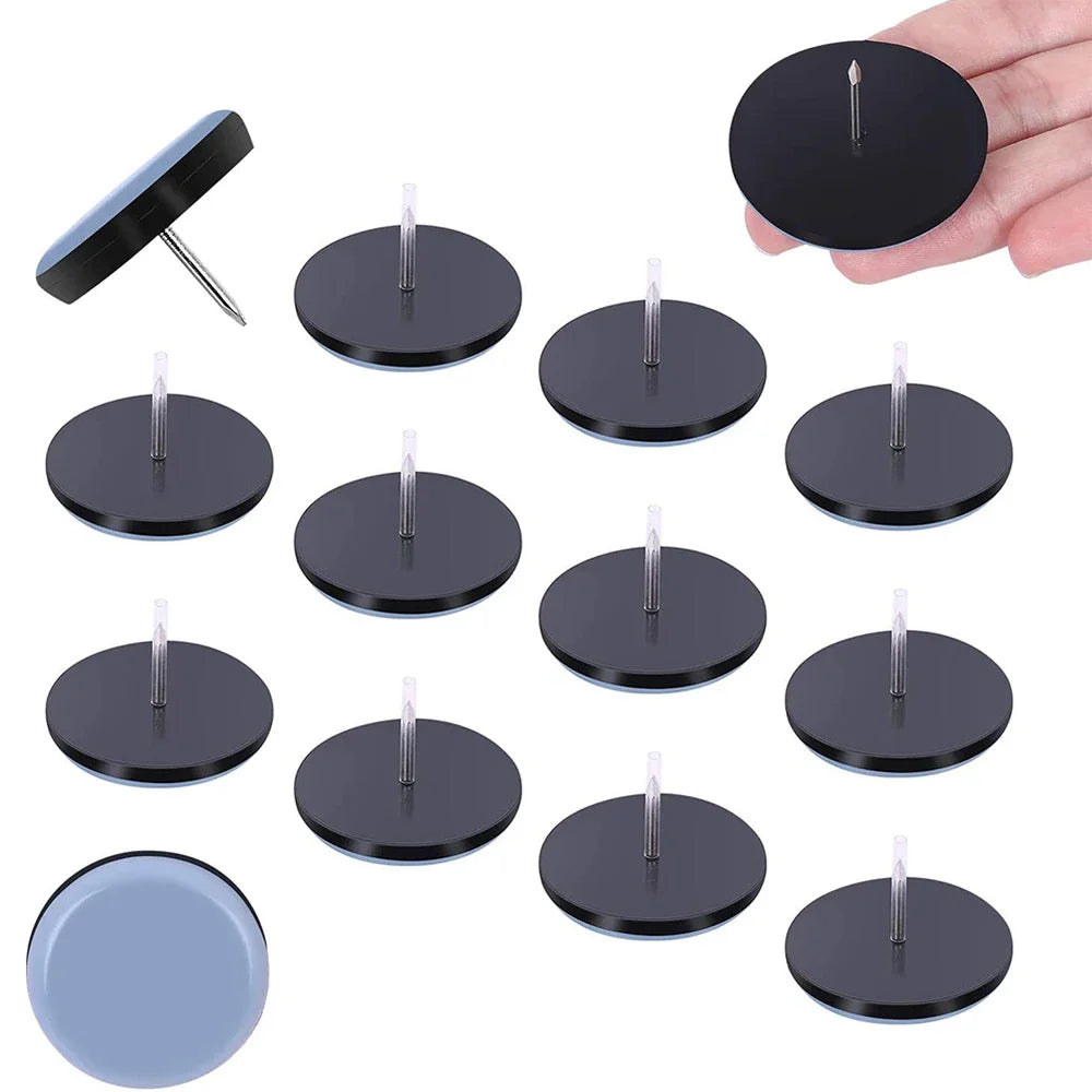 20Pcs Furniture Leg Sliders Pads With Nail Feet Furniture Moving Gliders Mover Floor Protector for Tables Sofas Recliners