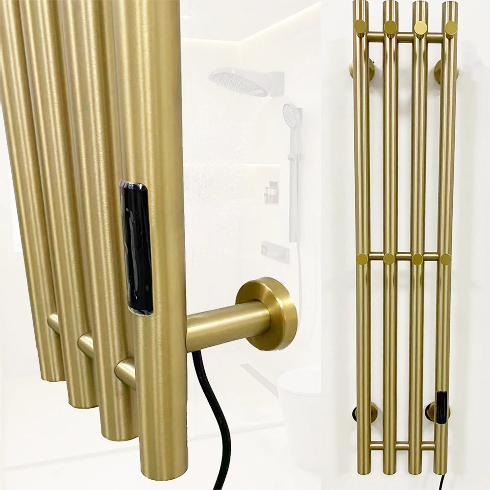 Bathroom Electric Towel Warmer Heated Towel Rack  Plug-in/Hardwired Towel Radiator 120CM 3/4 Bars Wall Mount Towel Dryer