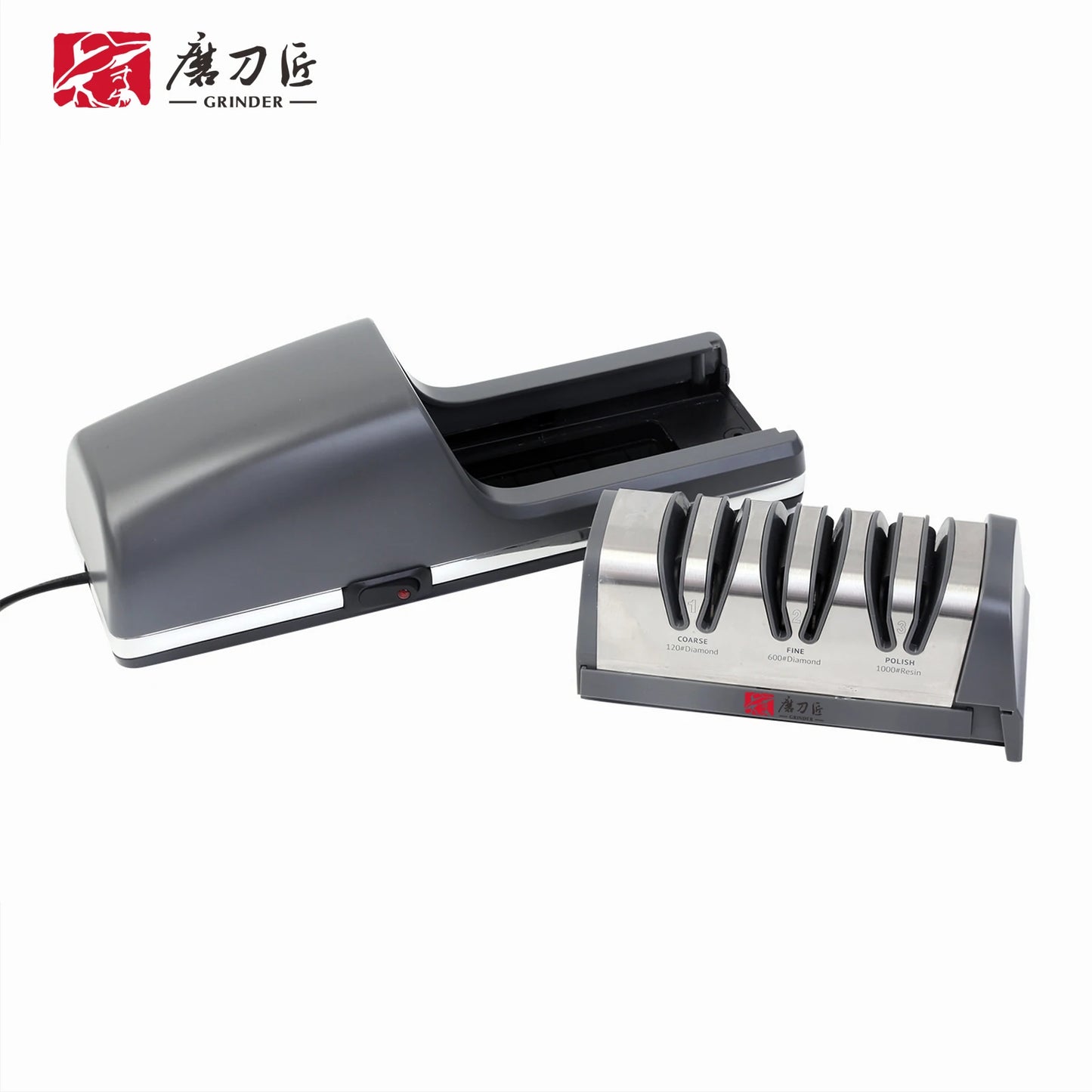 TG2403 Electric Knife Sharpener 15-Degree Bevel Grinding Kitchen Knife Specialized Features sharpening and polishing functions